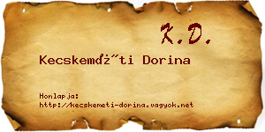 Kecskeméti Dorina névjegykártya
